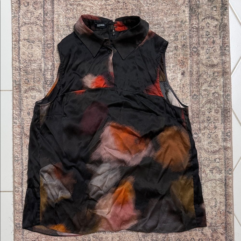 Jil Sander Navy silk top